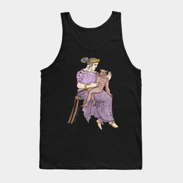 Pasiphae and Baby Minotaur by Greek Myth Comix Tank Top by GreekMythComix